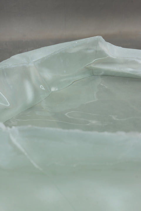 Crushed Cast Glass Coffee Table