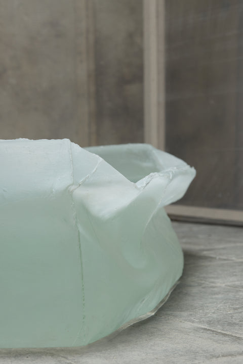 Crushed Cast Glass Coffee Table