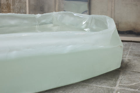 Crushed Cast Glass Coffee Table