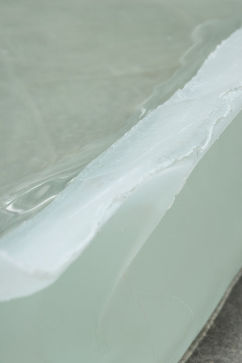 Crushed Cast Glass Coffee Table