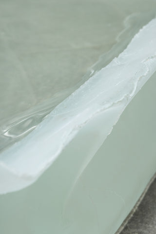 Crushed Cast Glass Coffee Table