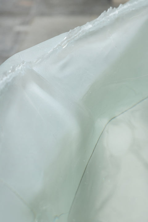 Crushed Cast Glass Coffee Table