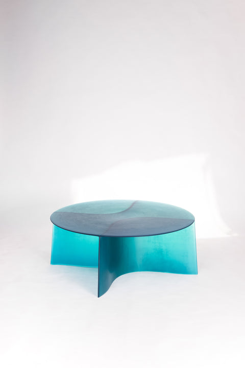 New Wave Round Coffee Table Blue