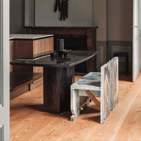 Fragment Dining Table Black Patinated