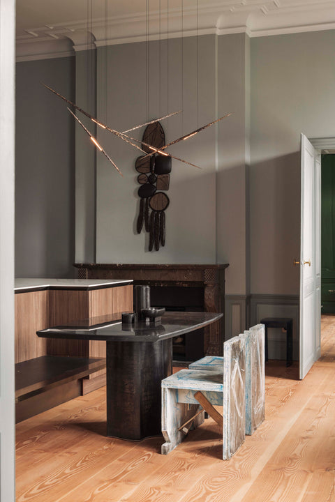 Fragment Dining Table Black Patinated