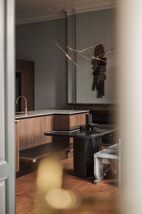 Fragment Dining Table Black Patinated