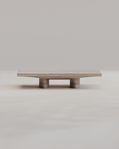 Abraccio Travertino Silver Rectangular Coffee Table