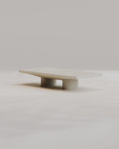 Abraccio White Kyknos Rectangular Coffee Table