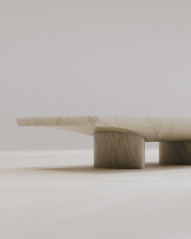 Abraccio White Kyknos Rectangular Coffee Table