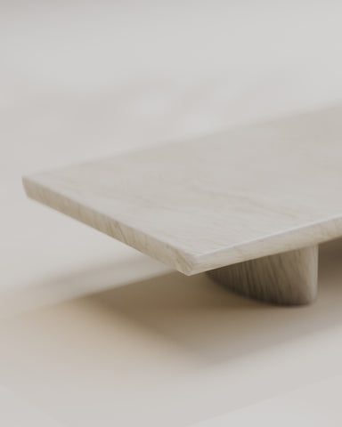 Abraccio White Kyknos Rectangular Coffee Table
