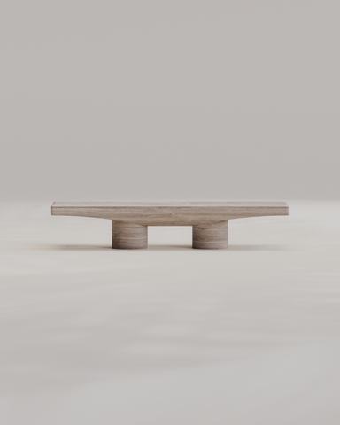 Abraccio Travertino Silver Bench