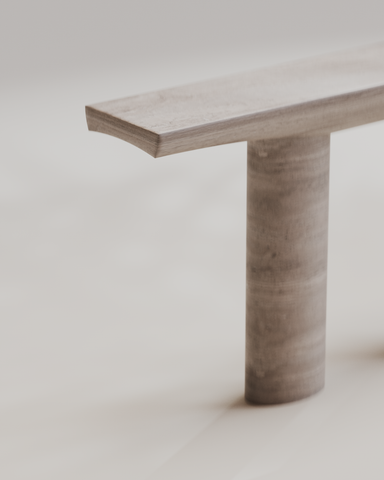 Abraccio Travertino Silver Console