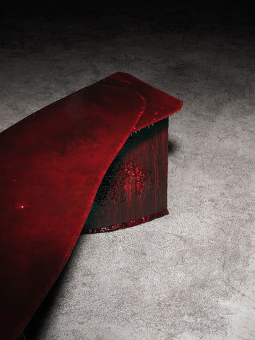 Crimson Swoon Curved Bench