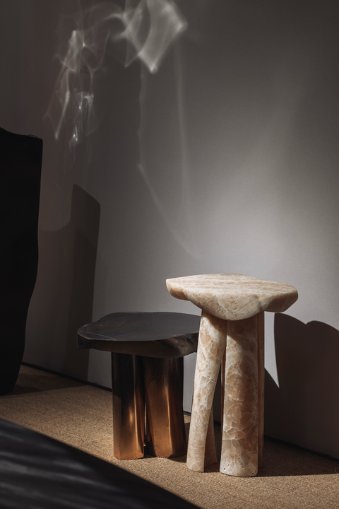 TATAU Side Table Honey Onyx