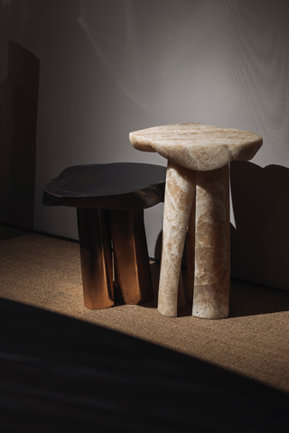 Tatau Side Table Honey Onyx