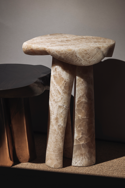 TATAU Side Table Honey Onyx