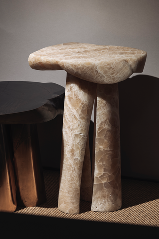 Tatau Side Table Honey Onyx