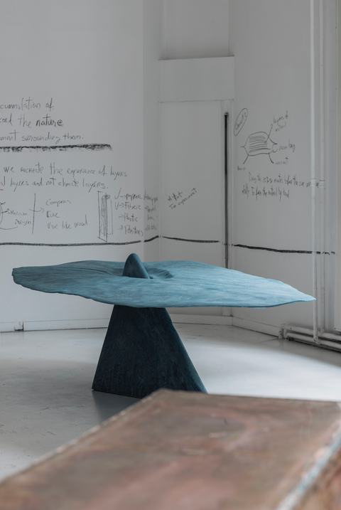 Experimental blue table