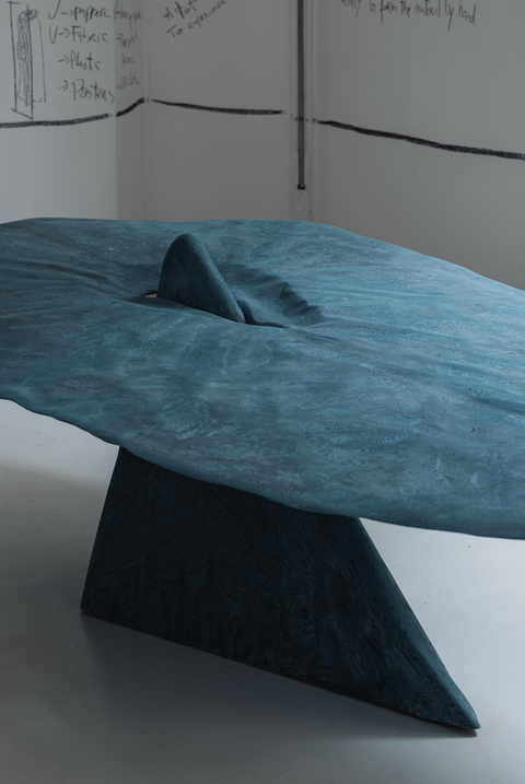 Experimental blue table