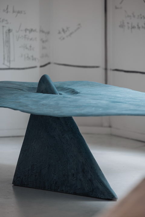 Experimental blue table