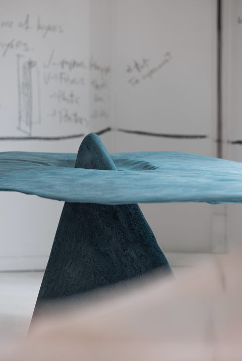 Experimental blue table