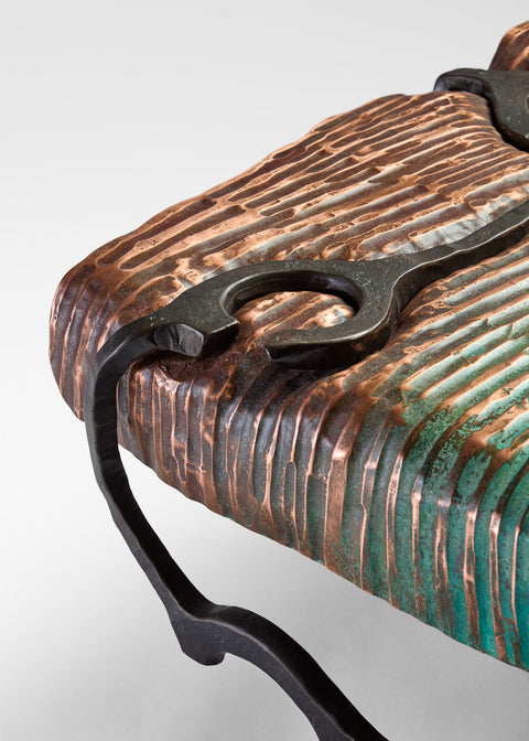 Copper and Steel Coffee Table