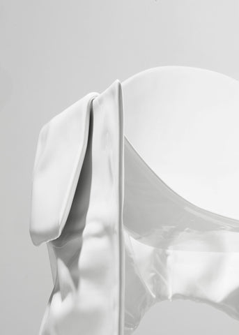 Free Form Chair White Glaze
