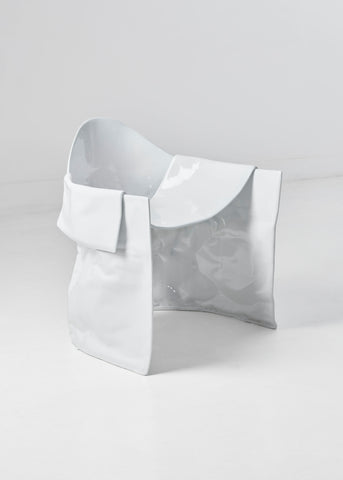 Free Form Chair White Glaze