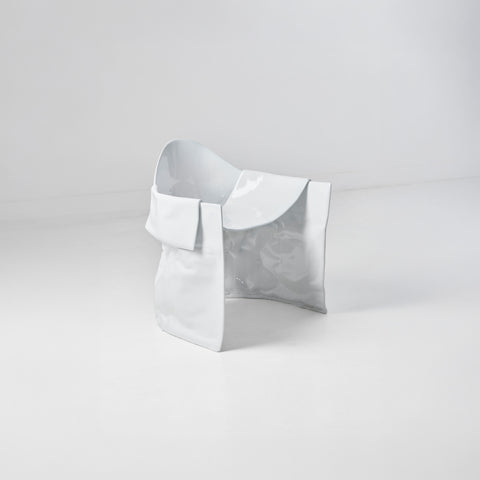 Free Form Chair White Glaze