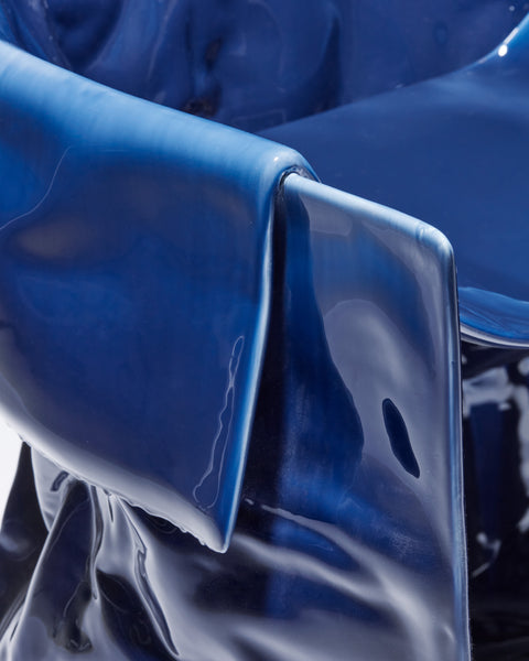 Free Form Chair Blue Glaze
