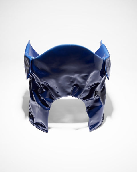 Free Form Chair Blue Glaze