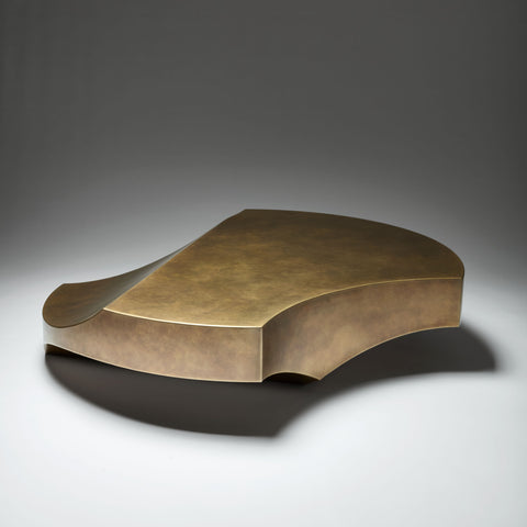 One Curve Coffee Table Brass