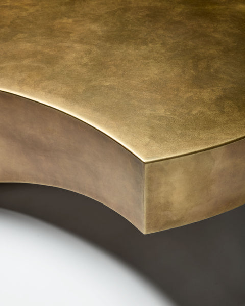 One Curve Coffee Table Brass