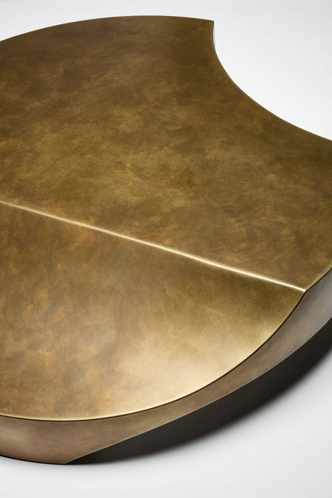 One Curve Coffee Table Brass