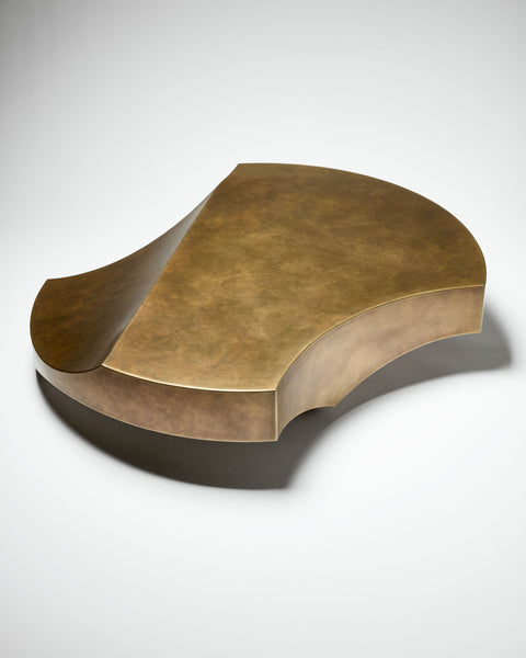 One Curve Coffee Table Brass