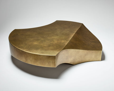 One Curve Coffee Table Brass