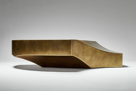 One Curve Coffee Table Brass
