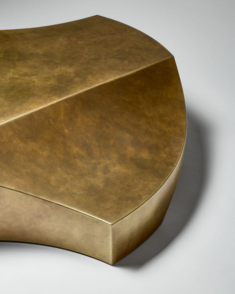 One Curve Coffee Table Brass