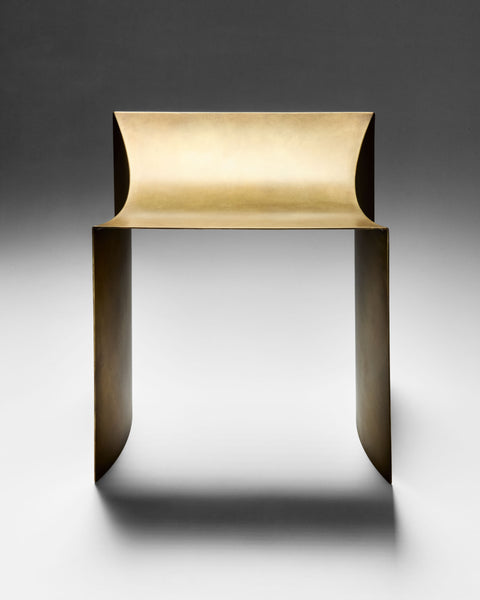 One Curve Stool Brass
