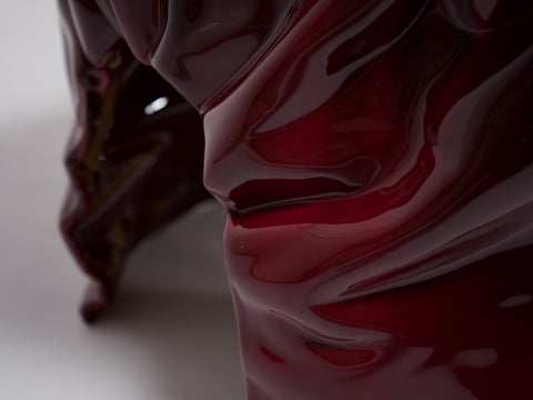 Free Form Chair Blood Red Glaze